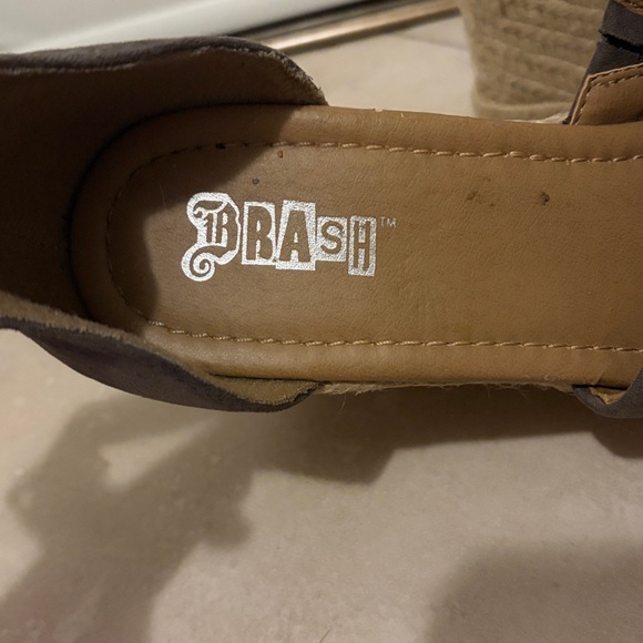 Brash Dark Brown Wedge Sandals - Picture 2 of 6